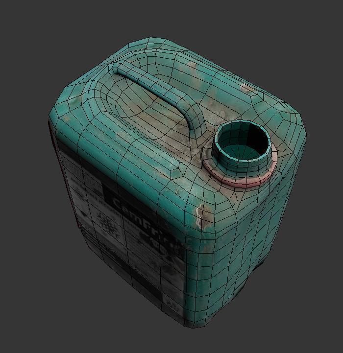 Construction bottle Low-poly 3D model_6