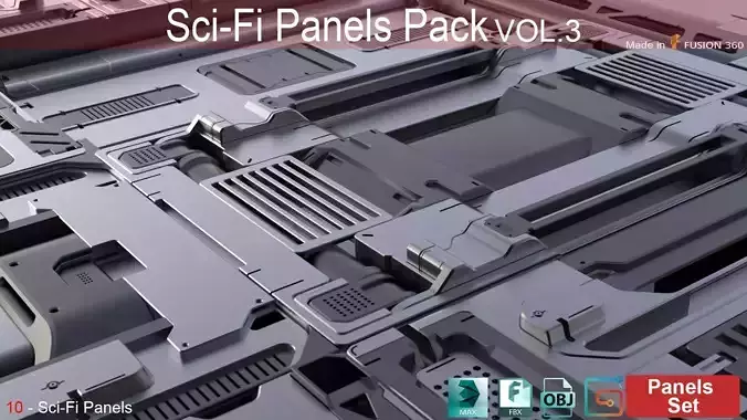 Sci-Fi Panels vol 3 3D model