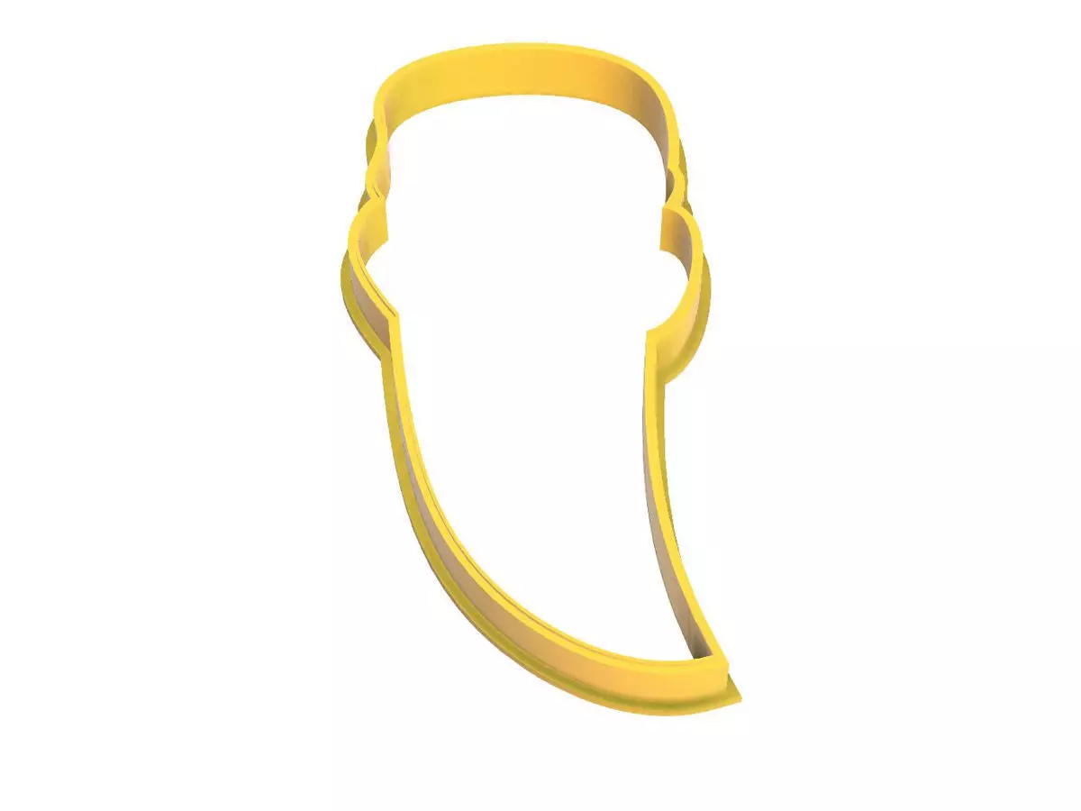 0024 Pencil curved cookie cutter 3D print model_0