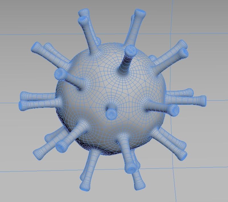 Flu Virus 3D model 3D model_3