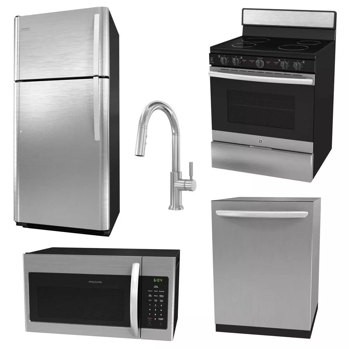 Kitchen appliances set 3D model_0