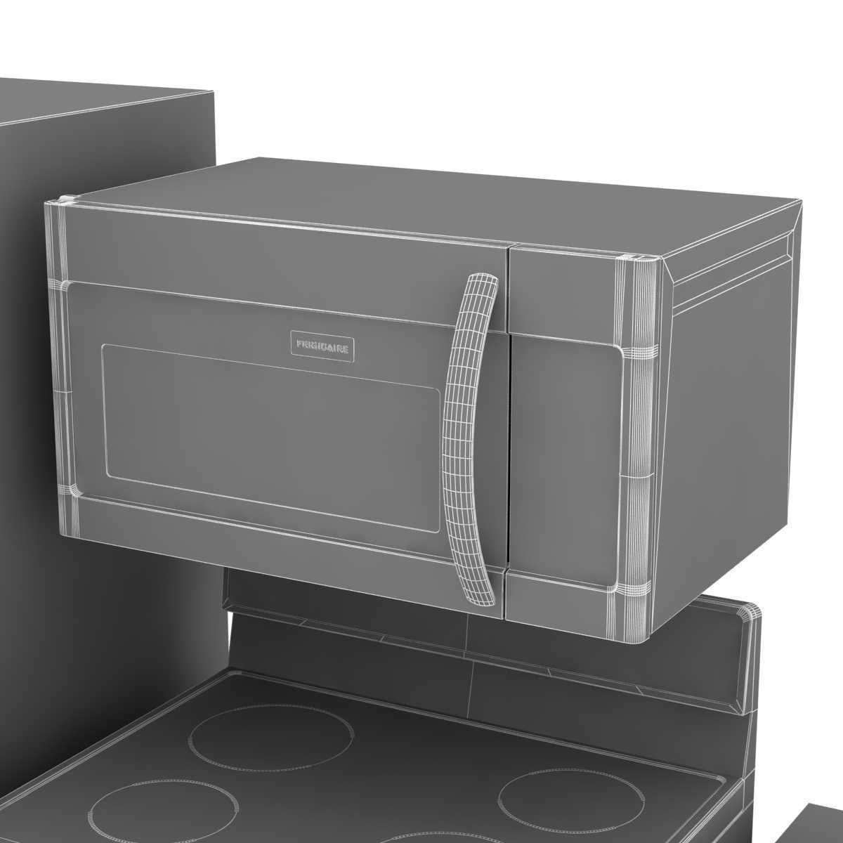 Kitchen appliances set 3D model_14