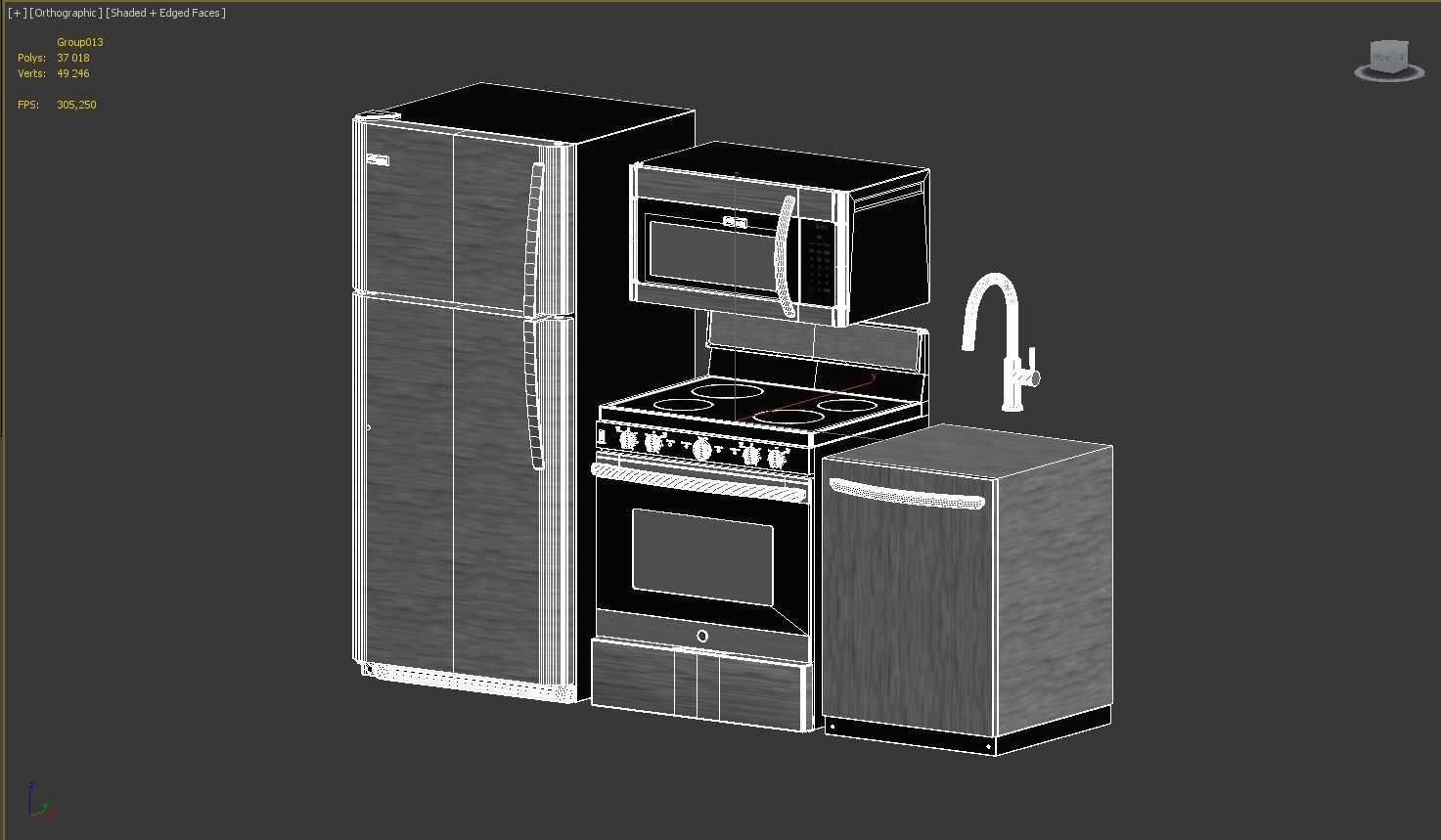 Kitchen appliances set 3D model_16