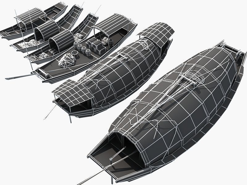 Chinese Boat Collection 02 3D model_9