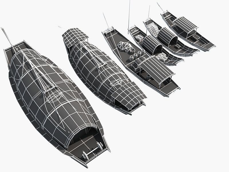 Chinese Boat Collection 02 3D model_3