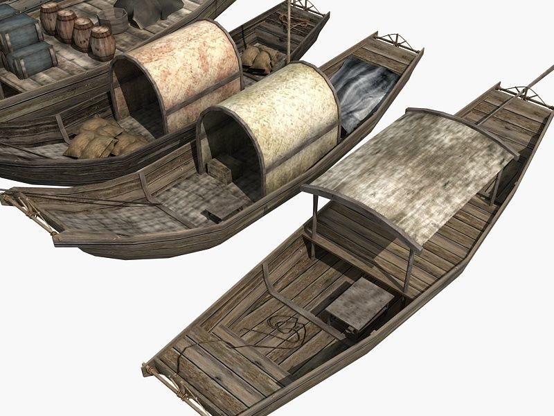 Chinese Boat Collection 02 3D model_4