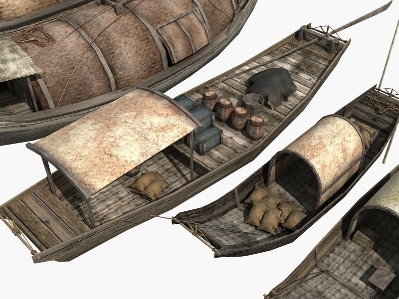 Chinese Boat Collection 02 3D model_10