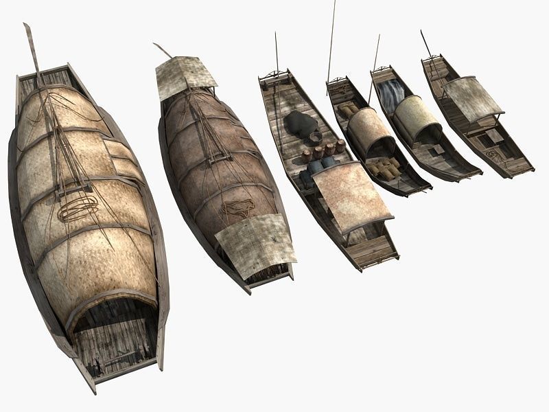 Chinese Boat Collection 02 3D model_2