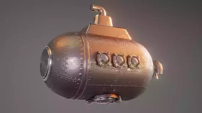 small submarine made in blender