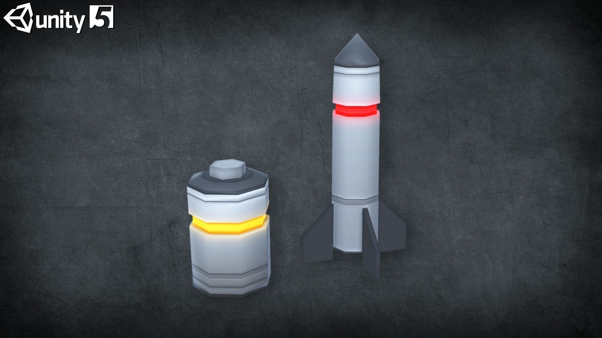 Toon Sci-fi Weapons pack Low-poly 3D model_8