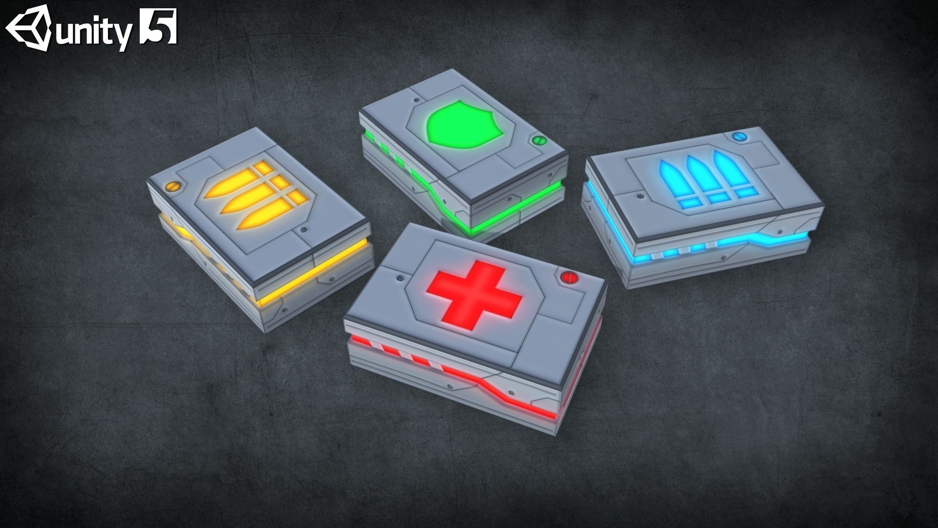 Toon Sci-fi Weapons pack Low-poly 3D model_2