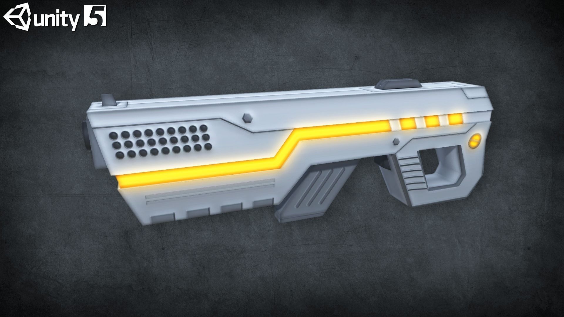 Toon Sci-fi Weapons pack Low-poly 3D model_5