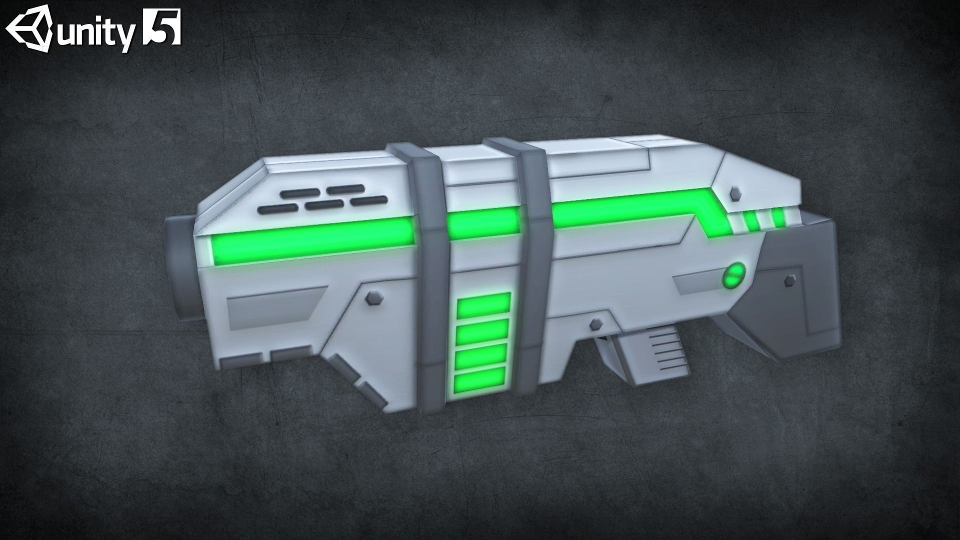 Toon Sci-fi Weapons pack Low-poly 3D model_6