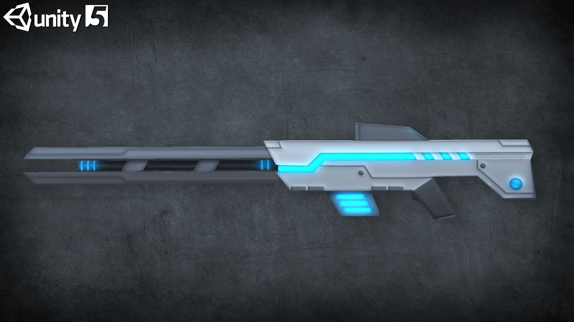 Toon Sci-fi Weapons pack Low-poly 3D model_7