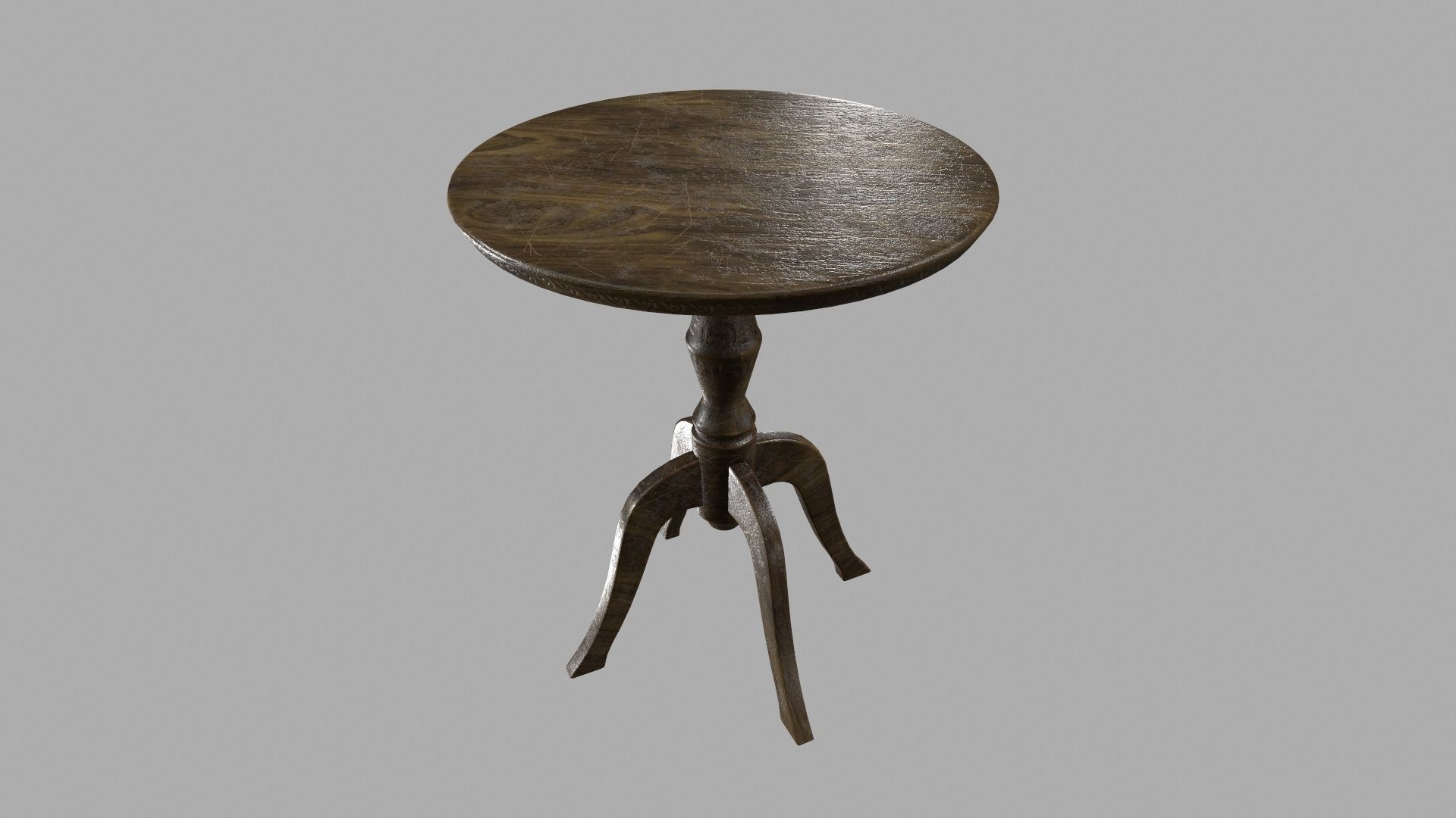 Table stool with cloth Low-poly 3D model_9