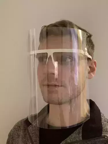 Folding Face Shield Design Free 3D print model