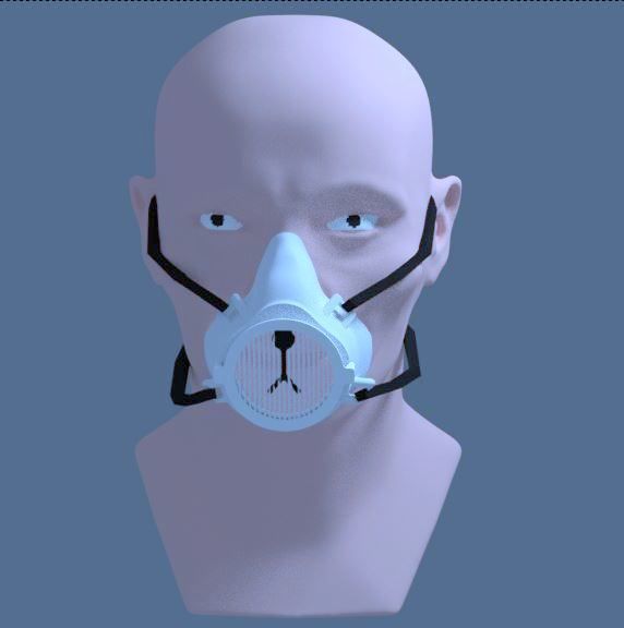 CUTE RESPIRATOR MASK 3D print model_3