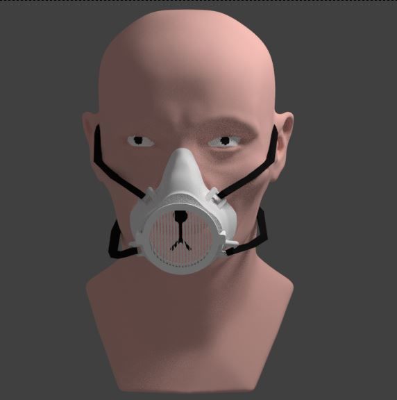 CUTE RESPIRATOR MASK 3D print model_2