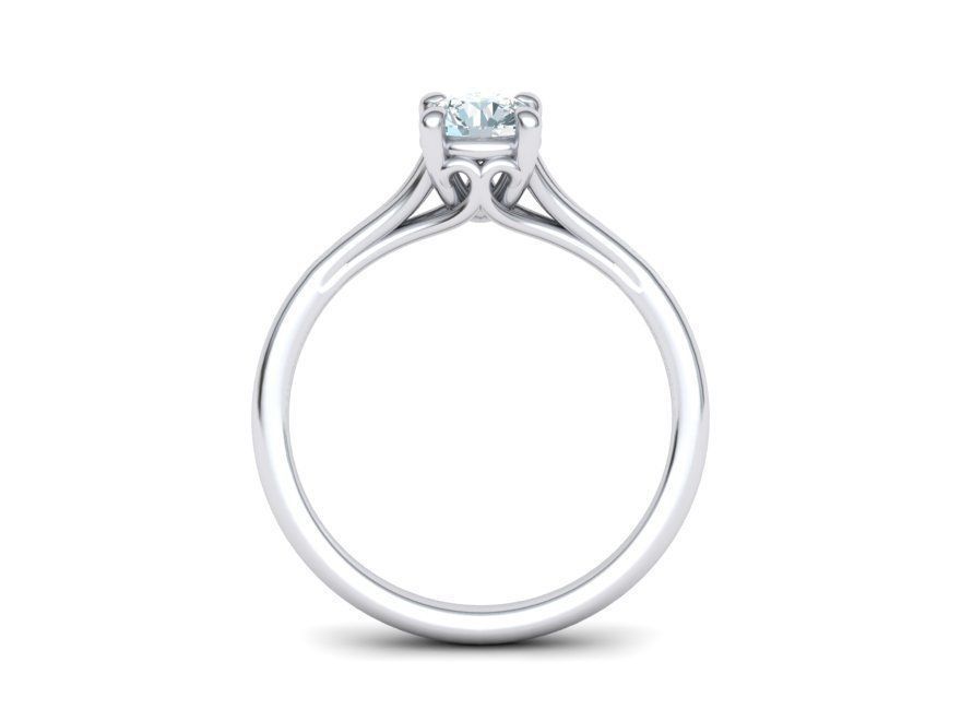 Half Carat Diamond ring 3dmodel 4prong design 3D print model_10