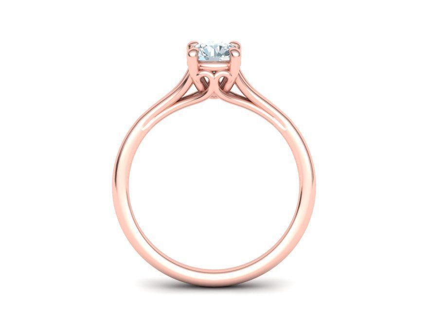 Half Carat Diamond ring 3dmodel 4prong design 3D print model_11