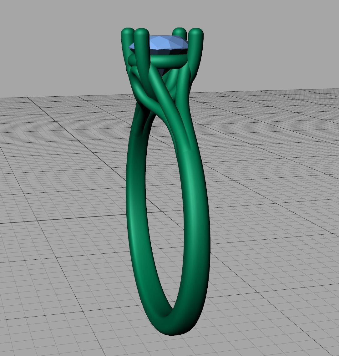 Half Carat Diamond ring 3dmodel 4prong design 3D print model_17