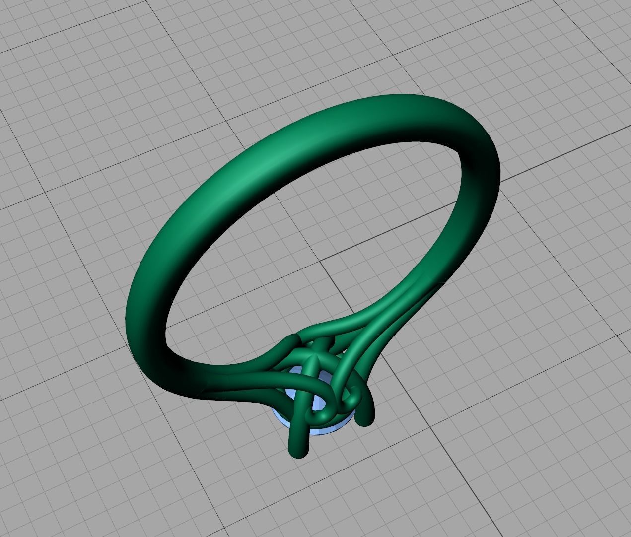 Half Carat Diamond ring 3dmodel 4prong design 3D print model_18