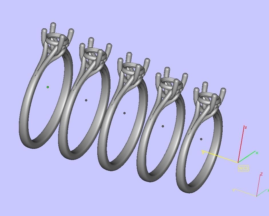 Half Carat Diamond ring 3dmodel 4prong design 3D print model_20