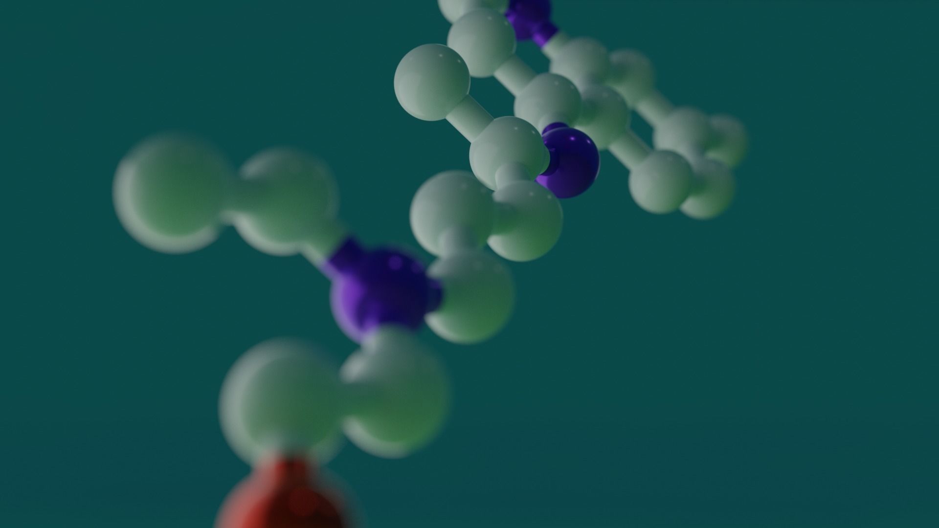 Hydroxychloroquine Atom  3D model_1