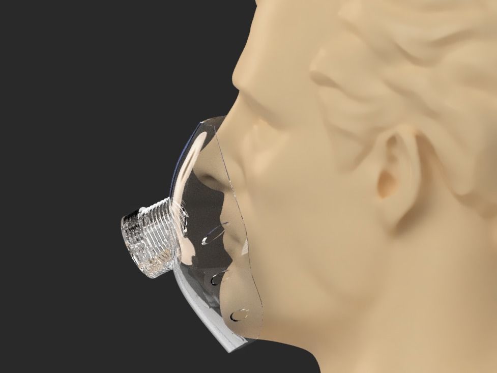 Mascherina-COVID-19 plastic mask Free 3D print model_10
