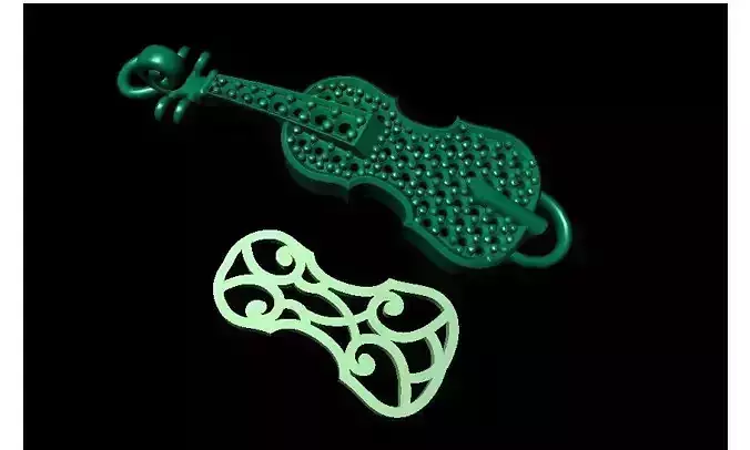 VIOLIN NECKLACES 3D print model