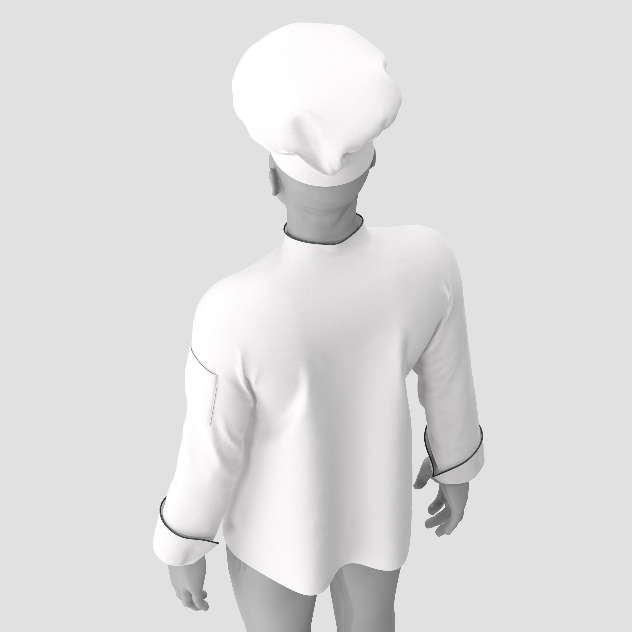 Chef Jacket 3D model_10