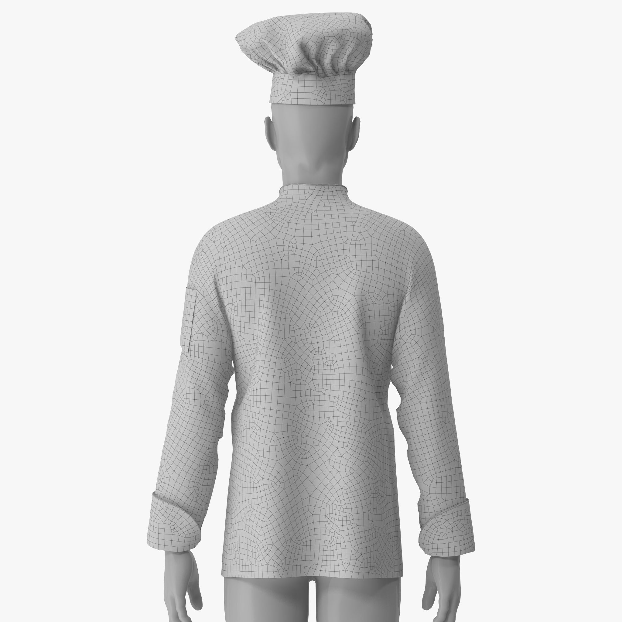 Chef Jacket 3D model_13