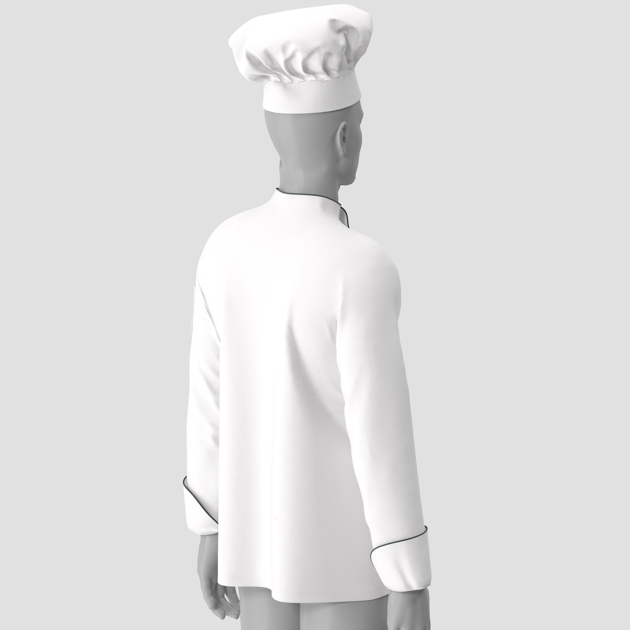 Chef Jacket 3D model_4