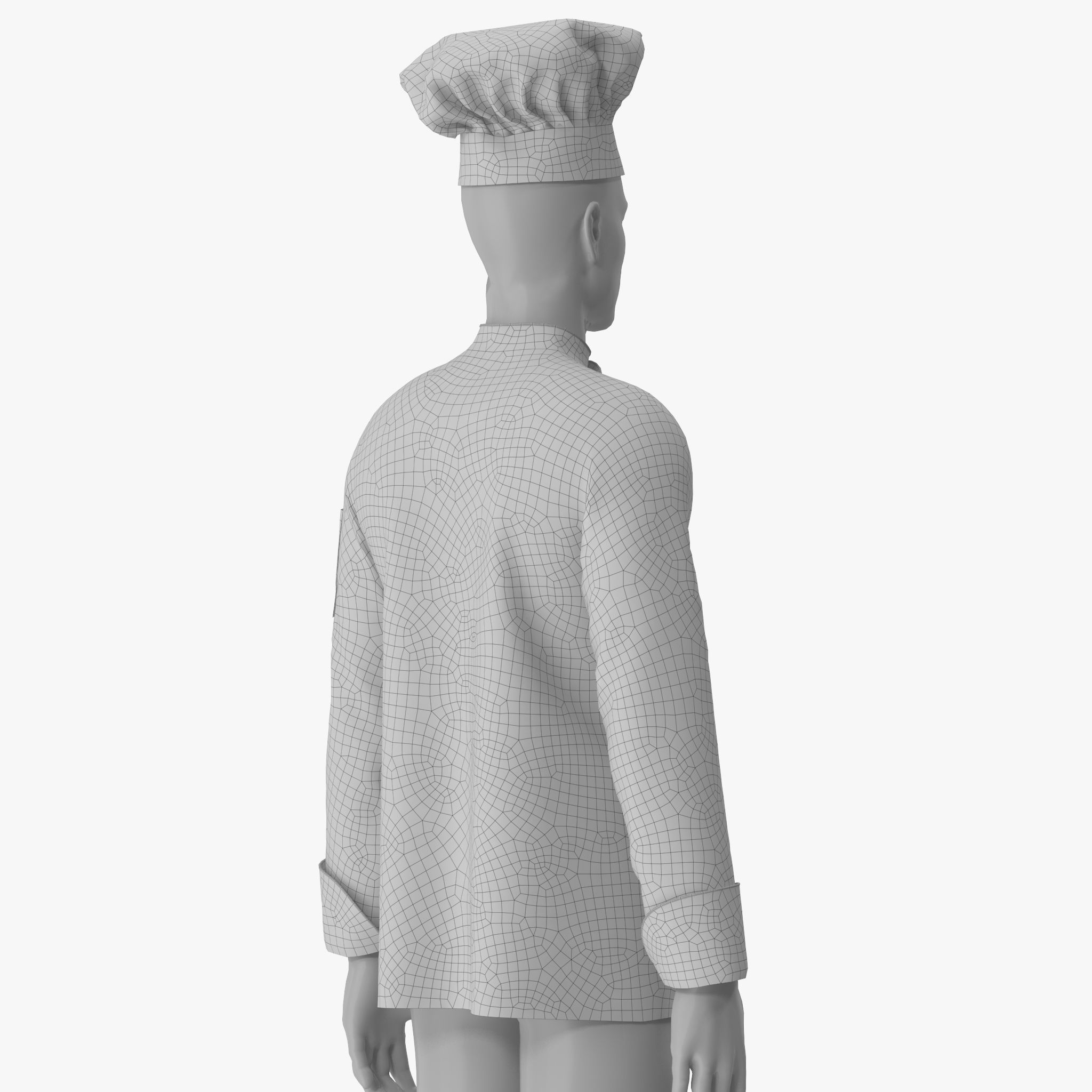 Chef Jacket 3D model_15