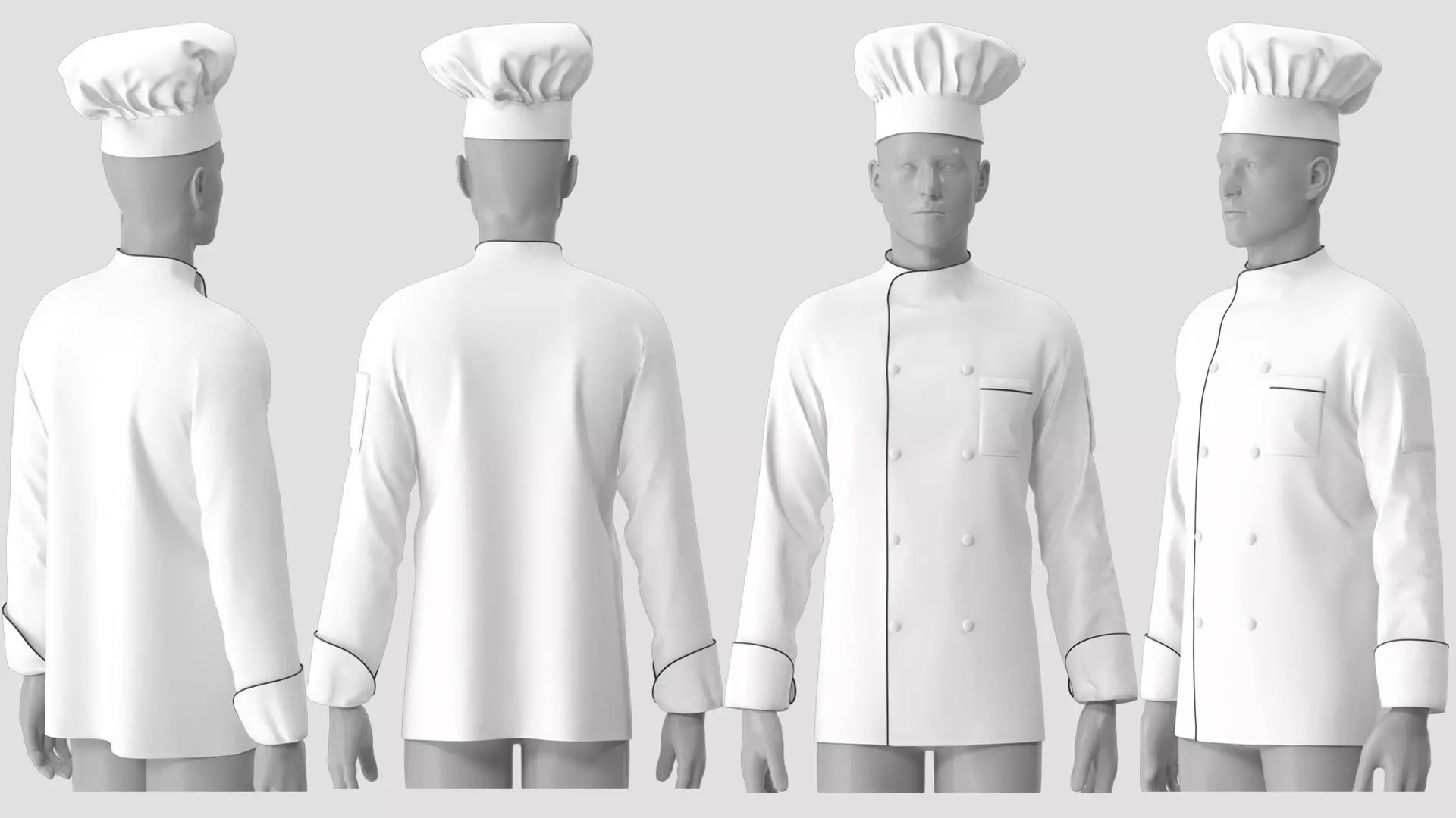 Chef Jacket 3D model_0