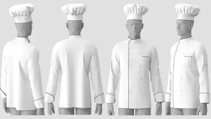 Chef Jacket 3D model