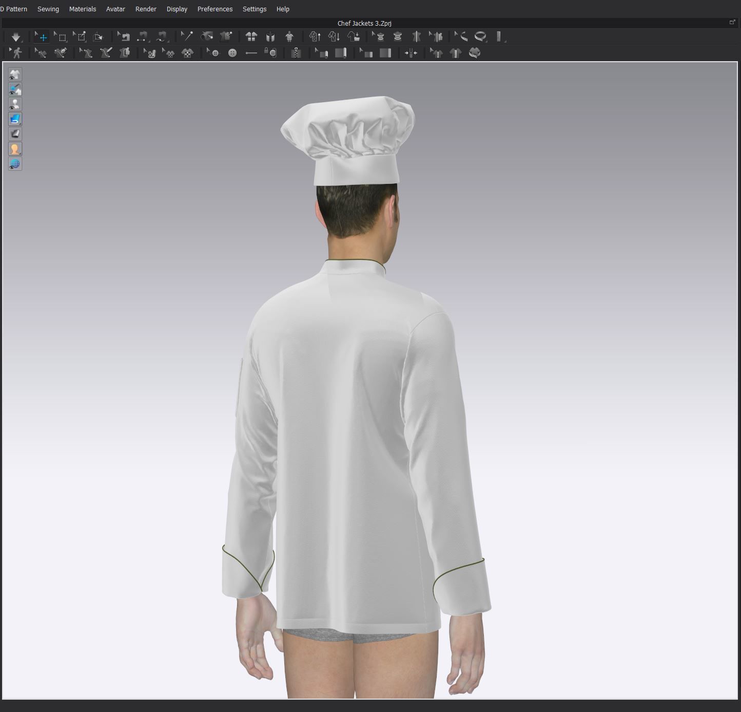 Chef Jacket 3D model_17