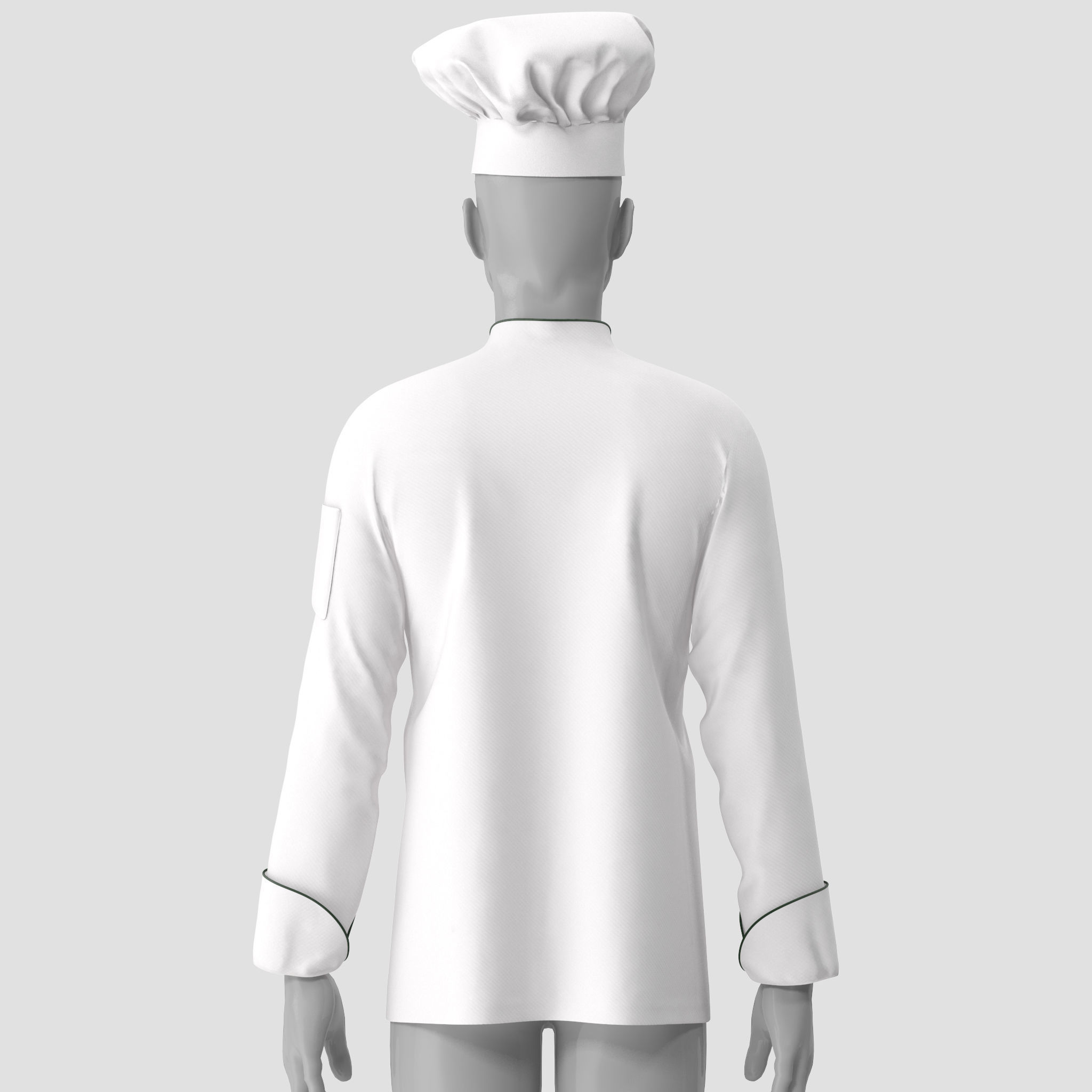 Chef Jacket 3D model_2