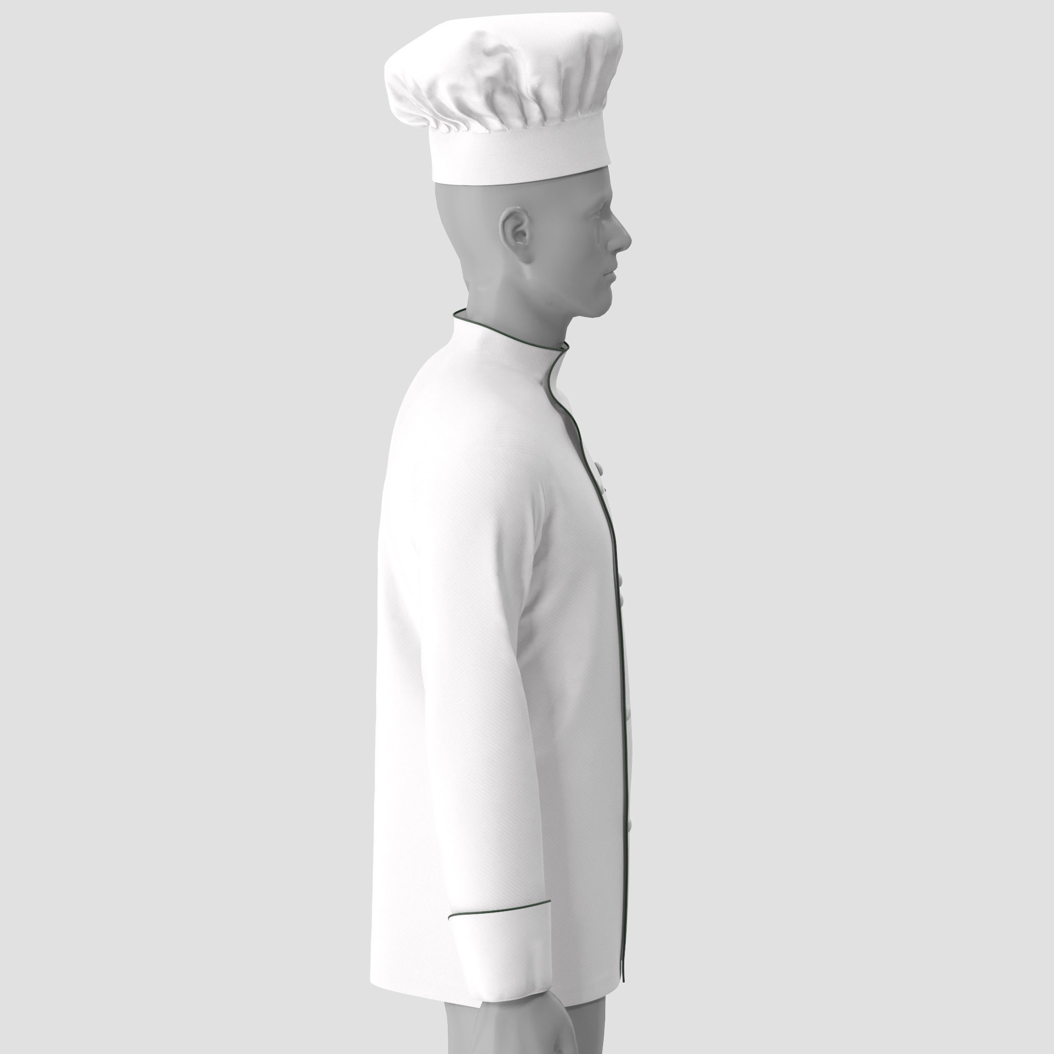 Chef Jacket 3D model_6