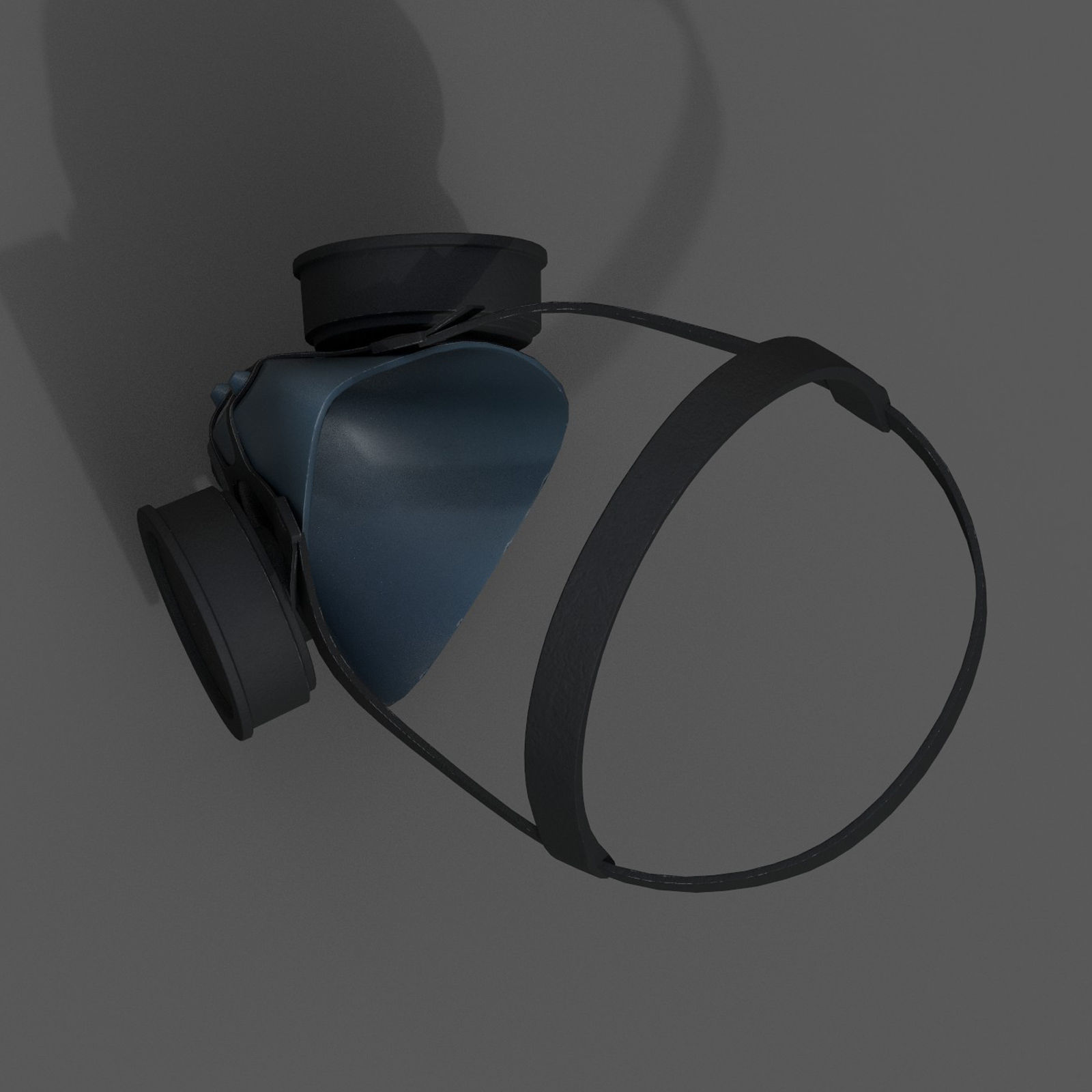 Gas mask helmet scifi futuristic military combat Low-poly 3D model_5