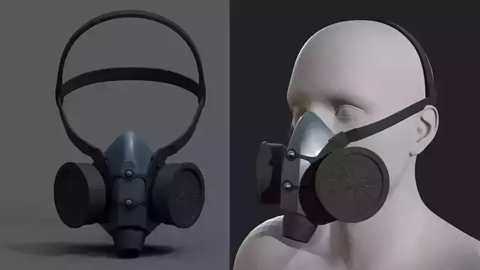 Gas mask helmet scifi futuristic military combat 