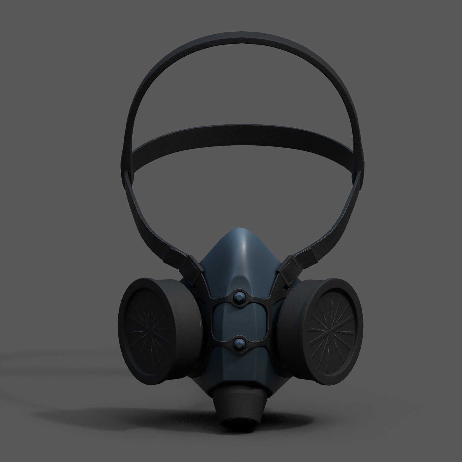 Gas mask helmet scifi futuristic military combat Low-poly 3D model_2