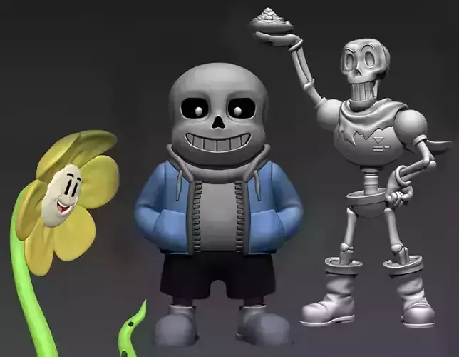 Undertale  3D Characters 3D Model Collection