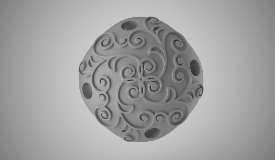 Perforated Beads 3D print model_1