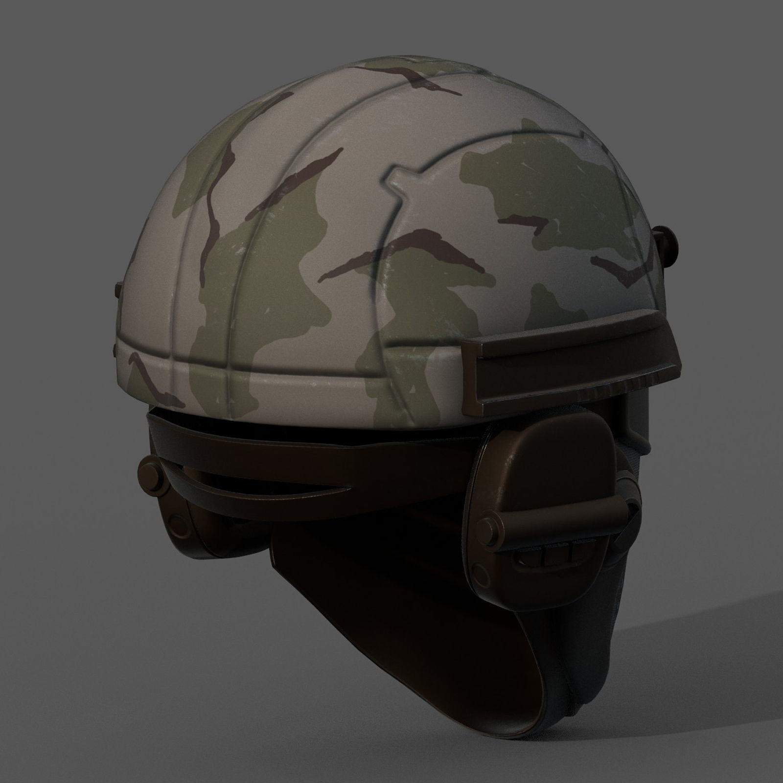 Helmet scifi military combat 3d futuristic technology Low-poly 3D model_5