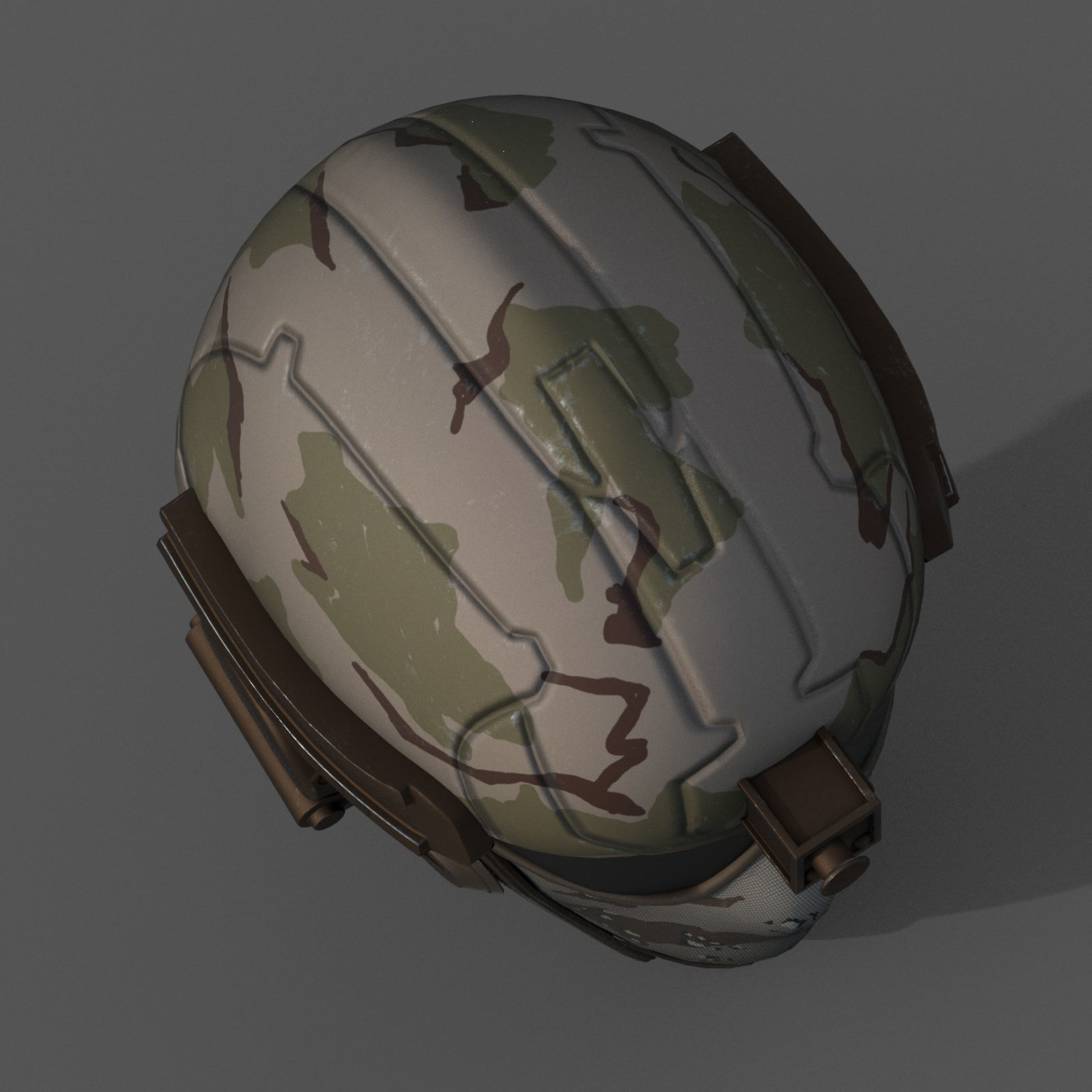 Helmet scifi military combat 3d futuristic technology Low-poly 3D model_8