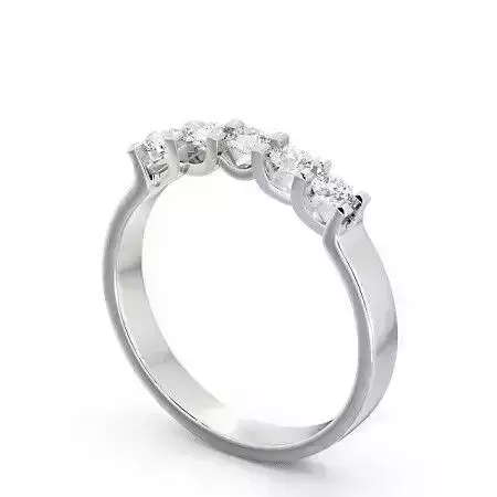 stl file five stone diamond ring gold