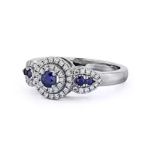 stl file sapphire and diamond ring