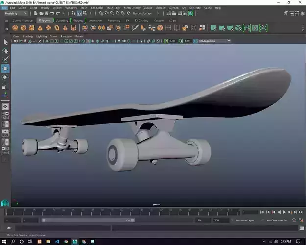 Skateboard with american flag