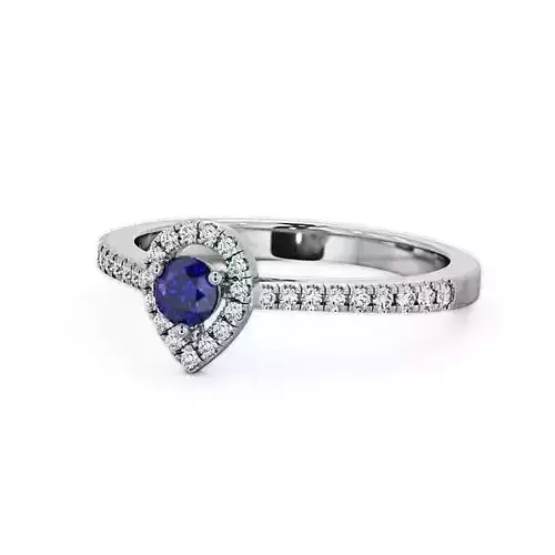 stl file sapphire and diamond ring